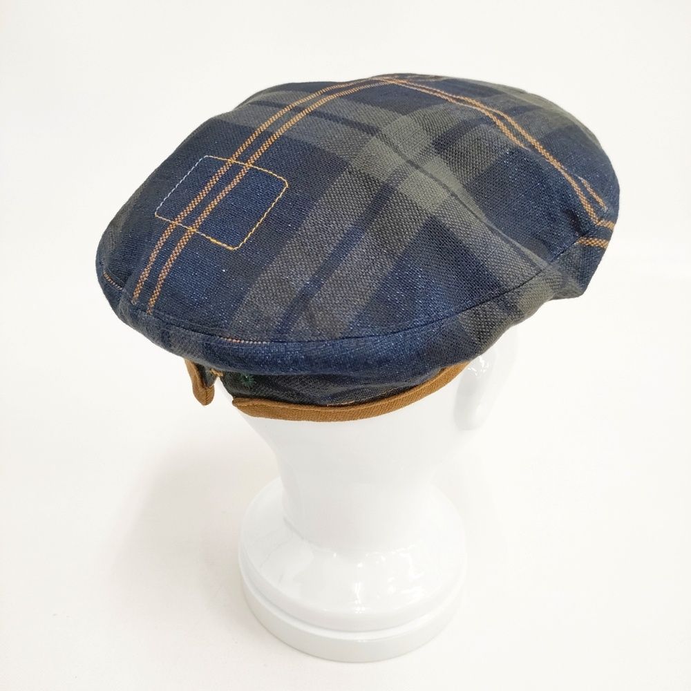 45 R rpm 再びダックのベレー チェック 定価24200円 ベレー帽 ネイビー グレー レディース フォーティーファイブアールピーエム 5 1112 G