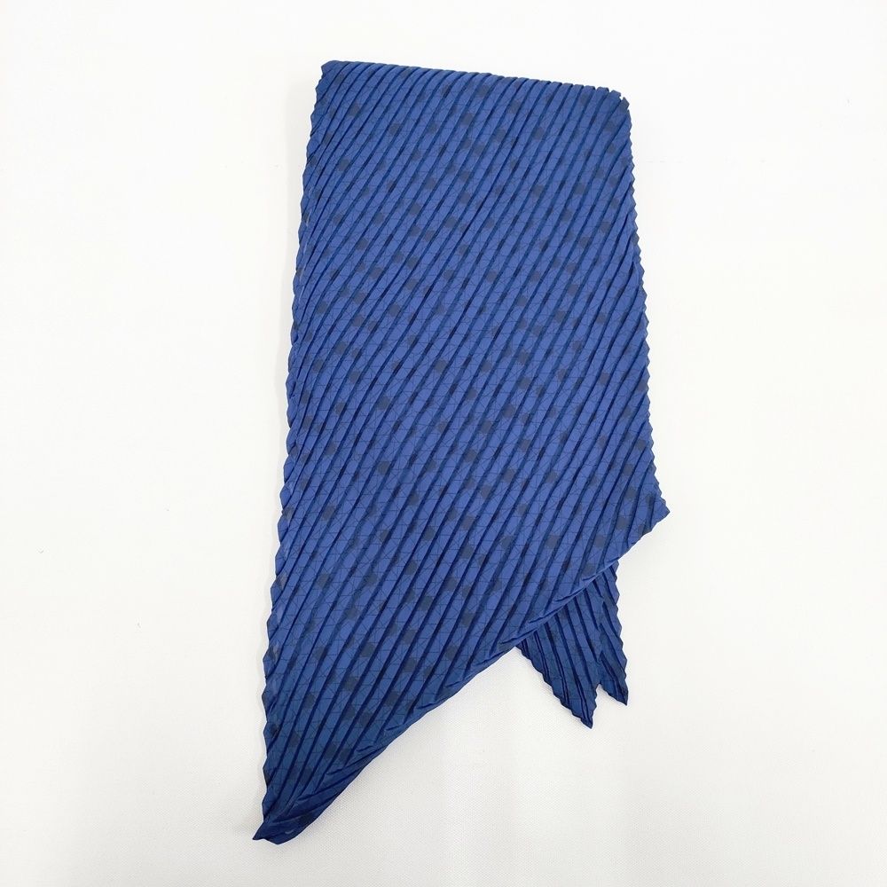 グラデーションブルー プリーツストール イッセイミヤケ ISSEY MIYAKE プリーツストール ショール ポリエステル ストール