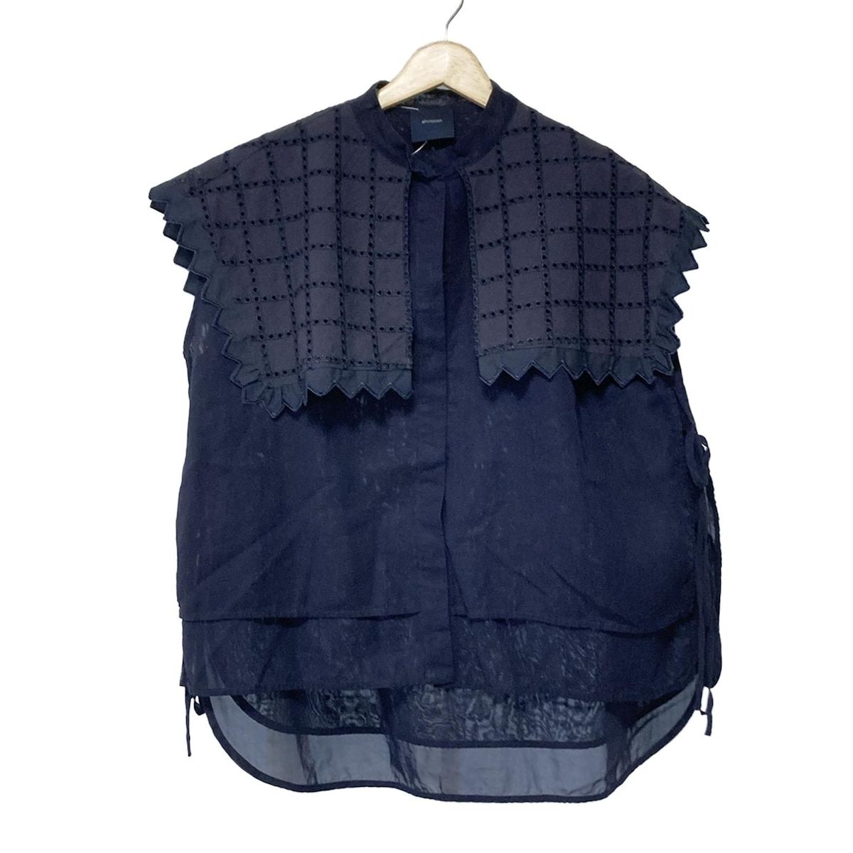 shirocon|yori シロコン|ヨリ ノースリーブシャツブラウス サイズ36 S レディース - ダークネイビー