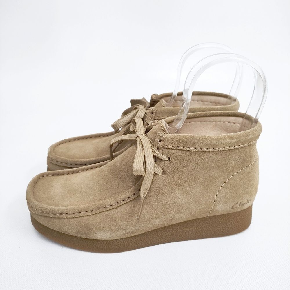 Clarks ワラビーエヴォブーツ UK 4 1 2 定価22000円 ブーツ ベージュ レディース クラークス 5-1112 T
