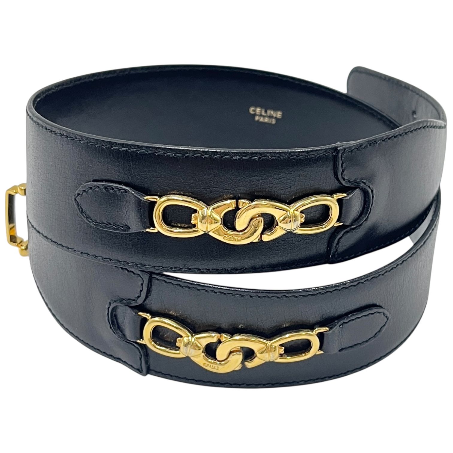 中古】CELINE セリーヌ ベルト ヴィンテージ ベルト ゴールド