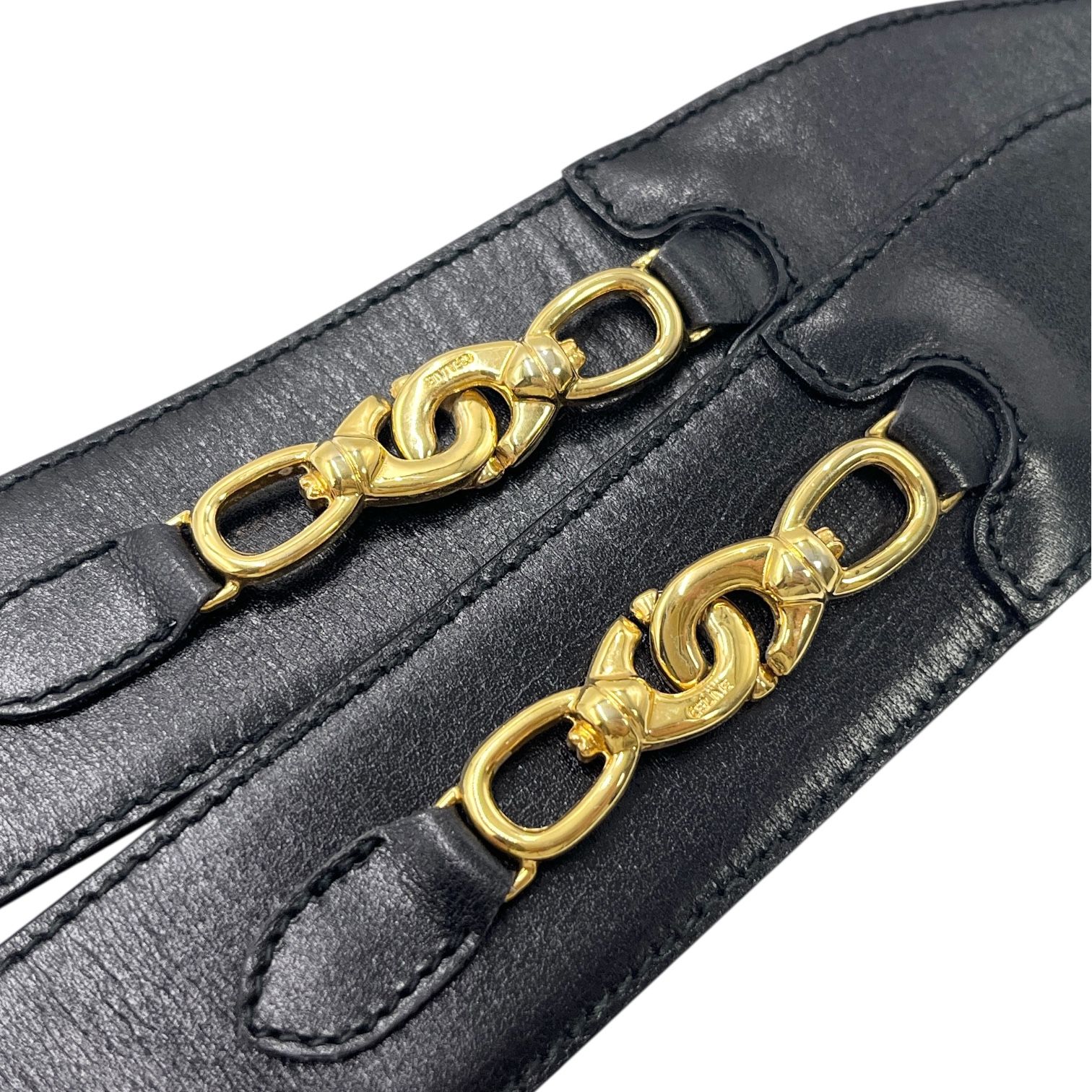 中古】CELINE セリーヌ ベルト ヴィンテージ ベルト ゴールド