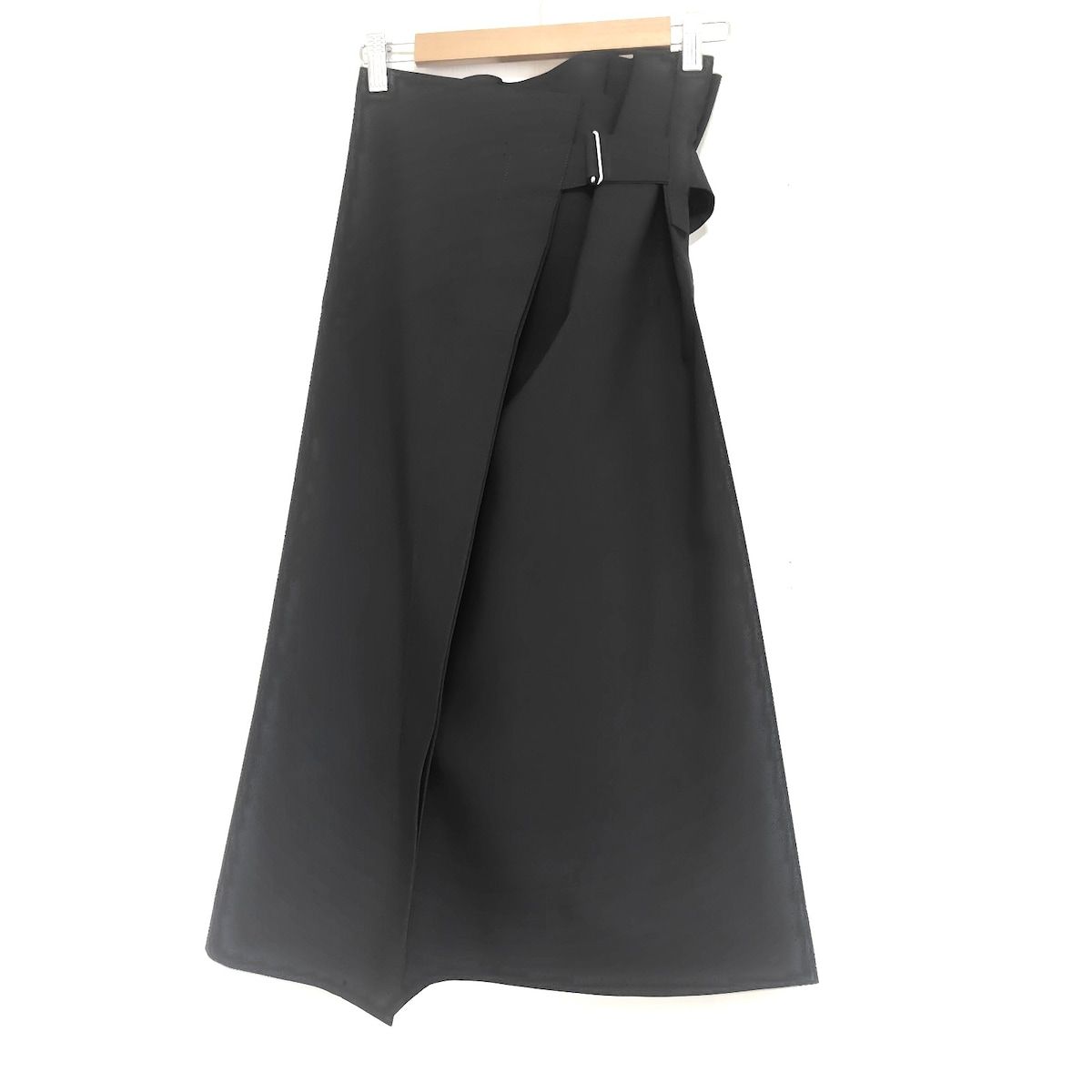 1325 イッセイミヤケ スカート サイズ3 L レディース 黒 ひざ丈 変形デザイン