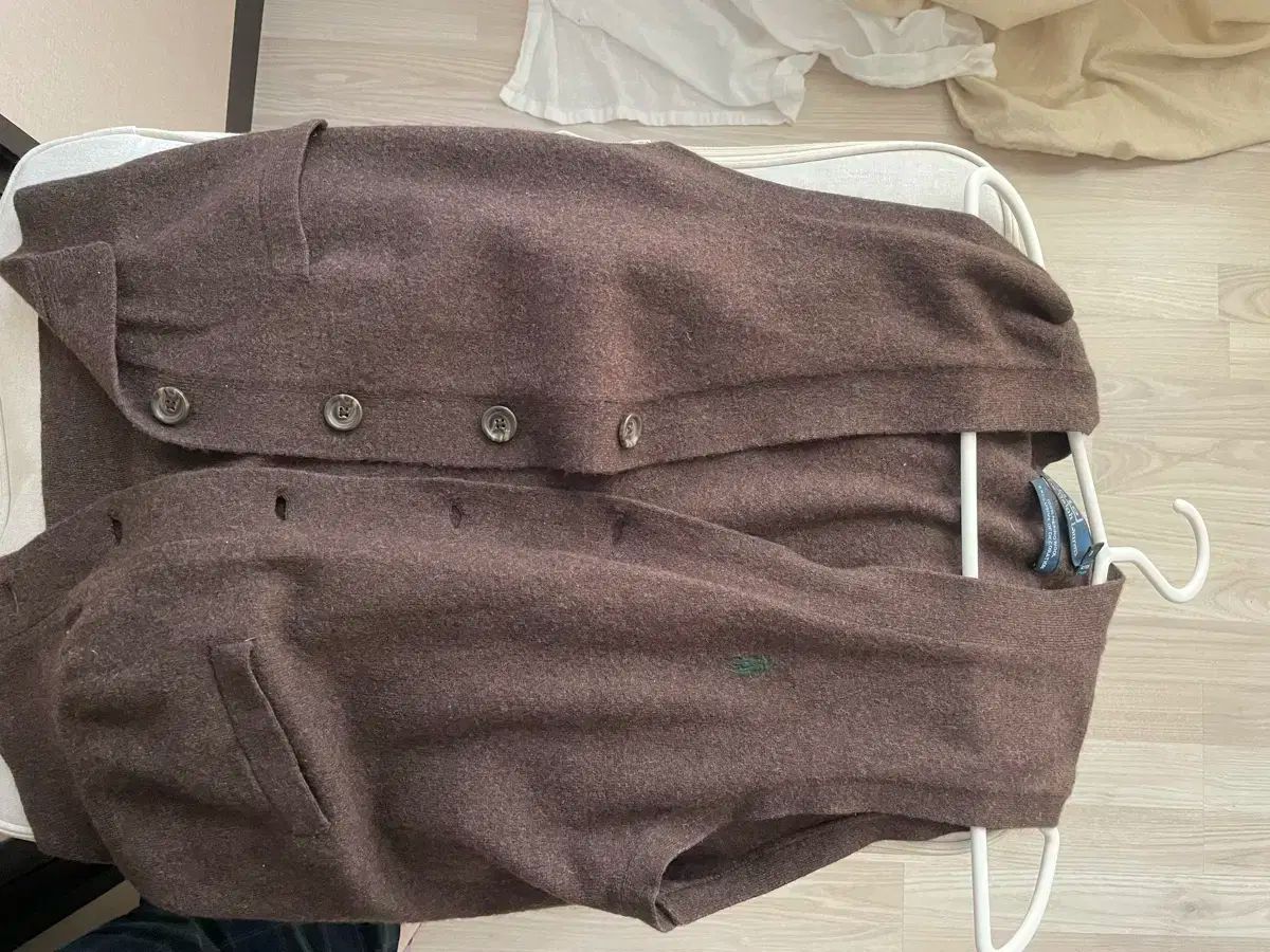 ポロ スポーツブラ ブラウン カシミア カーディガン