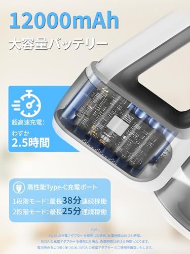 新品】掃除機 コードレス 38000pa強力吸引『9月新登場！超軽量