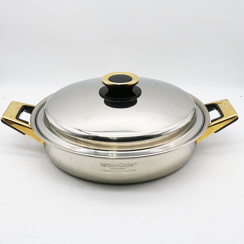 中古良品 タッパーウェア レインボークッカー 26cm 浅鍋 MR7-11-92