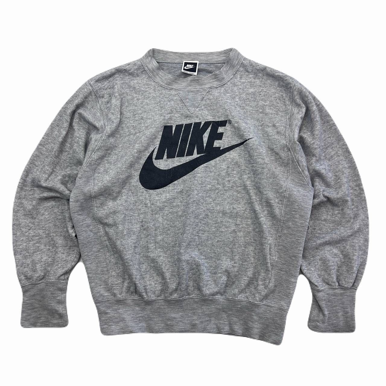 ナイキ 90s ビンテージ スウェット トレーナー グレー フロントでか