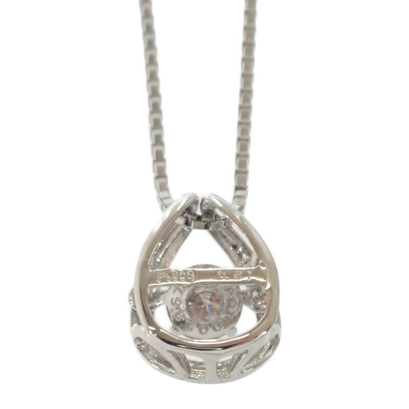 no brand】Pt850/900 デザインジュエリー ダンシングストーン