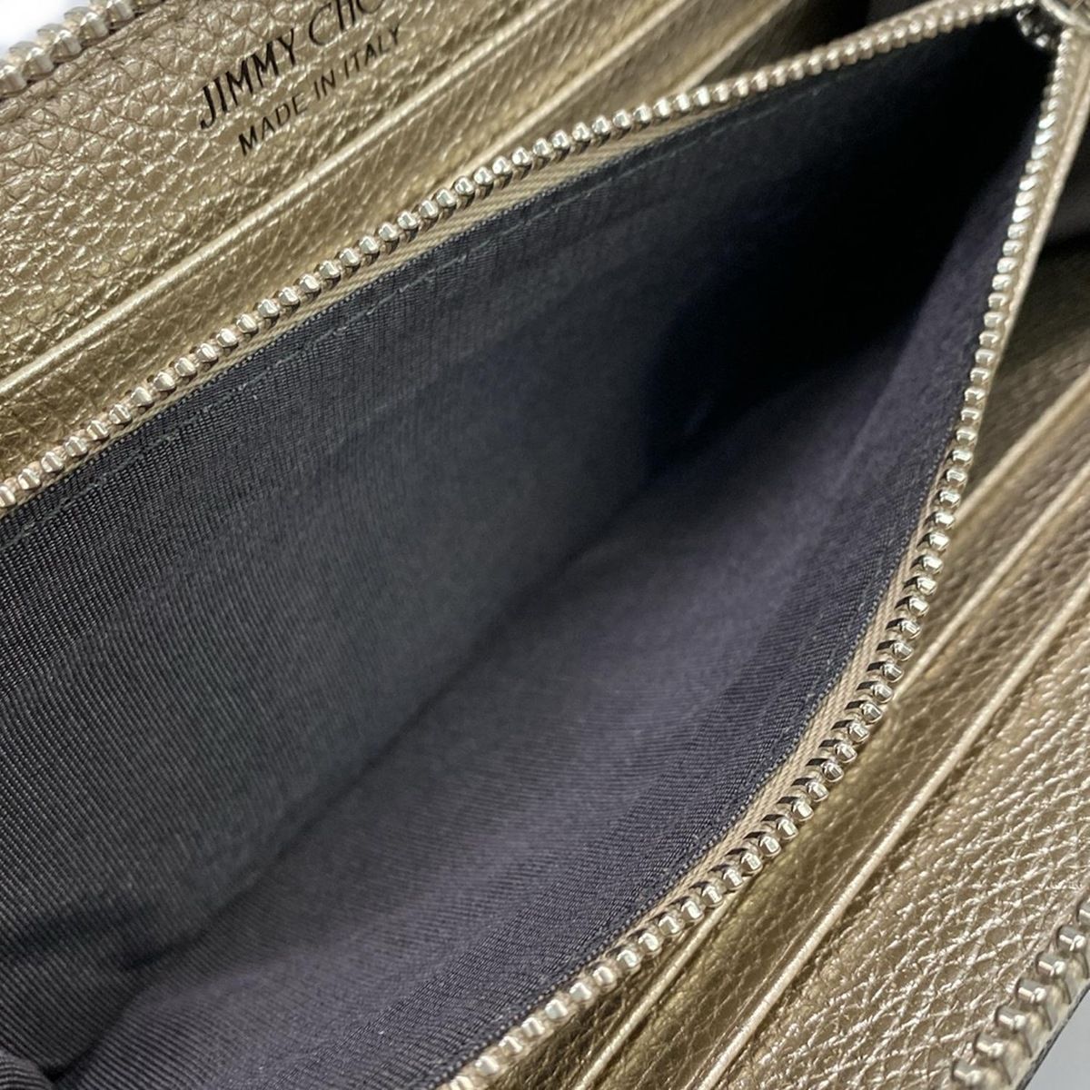  JIMMY CHOO ジミーチュウ 長財布 ピッパ UUR 0 C 9096 ゴールド ラウンドファスナー スター スタッズ レザー その他 小物