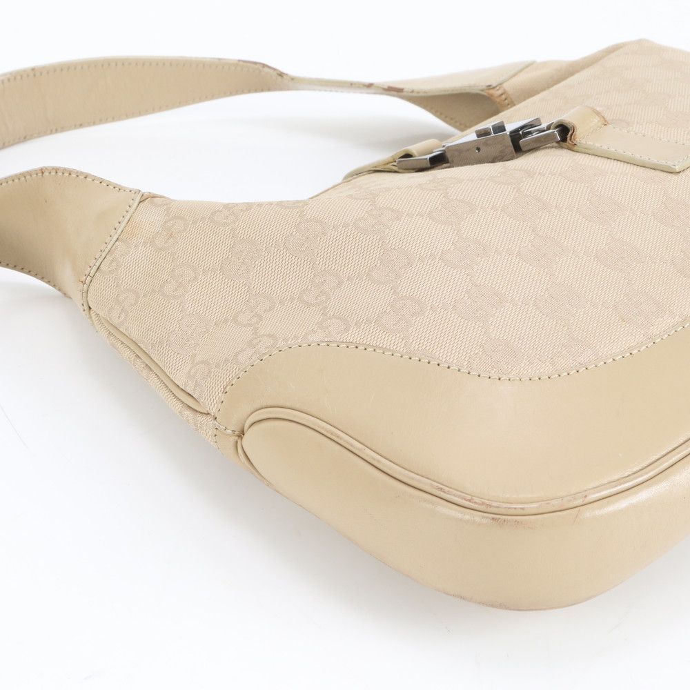 極美品 グッチ GG キャンバス ジャッキー 001 3306 レザー ショルダー