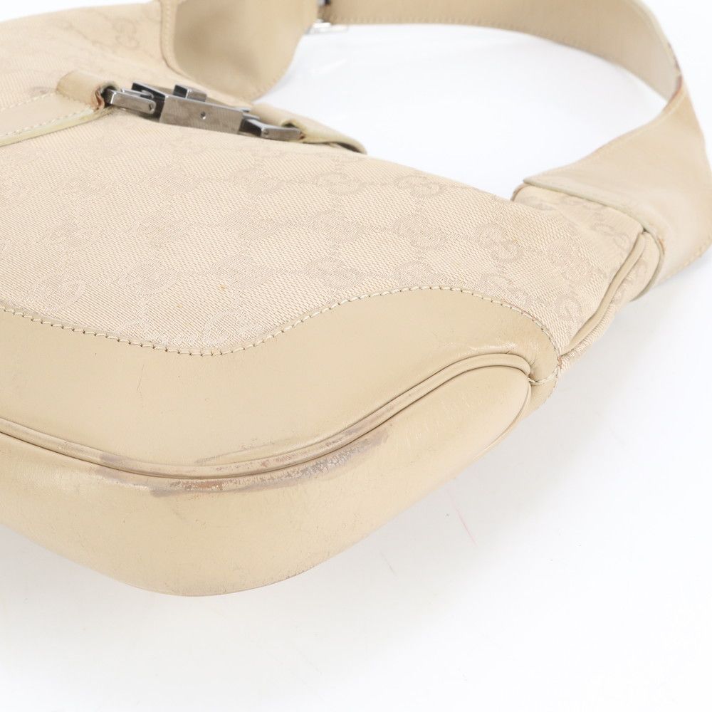 美品 グッチ ジャッキー 金具 GGキャンバス ベージュ ワンショルダー 大容量 GUCCI グッチ ジャッキー シェリーライン ベージュ キャメル ゴールド