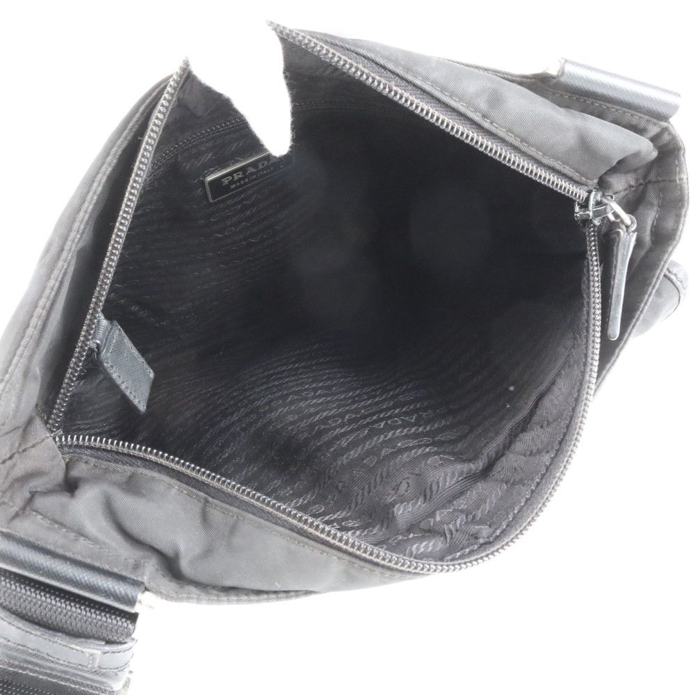 極美品 プラダ テスート ナイロン 三角ロゴ サフィアーノ レザー