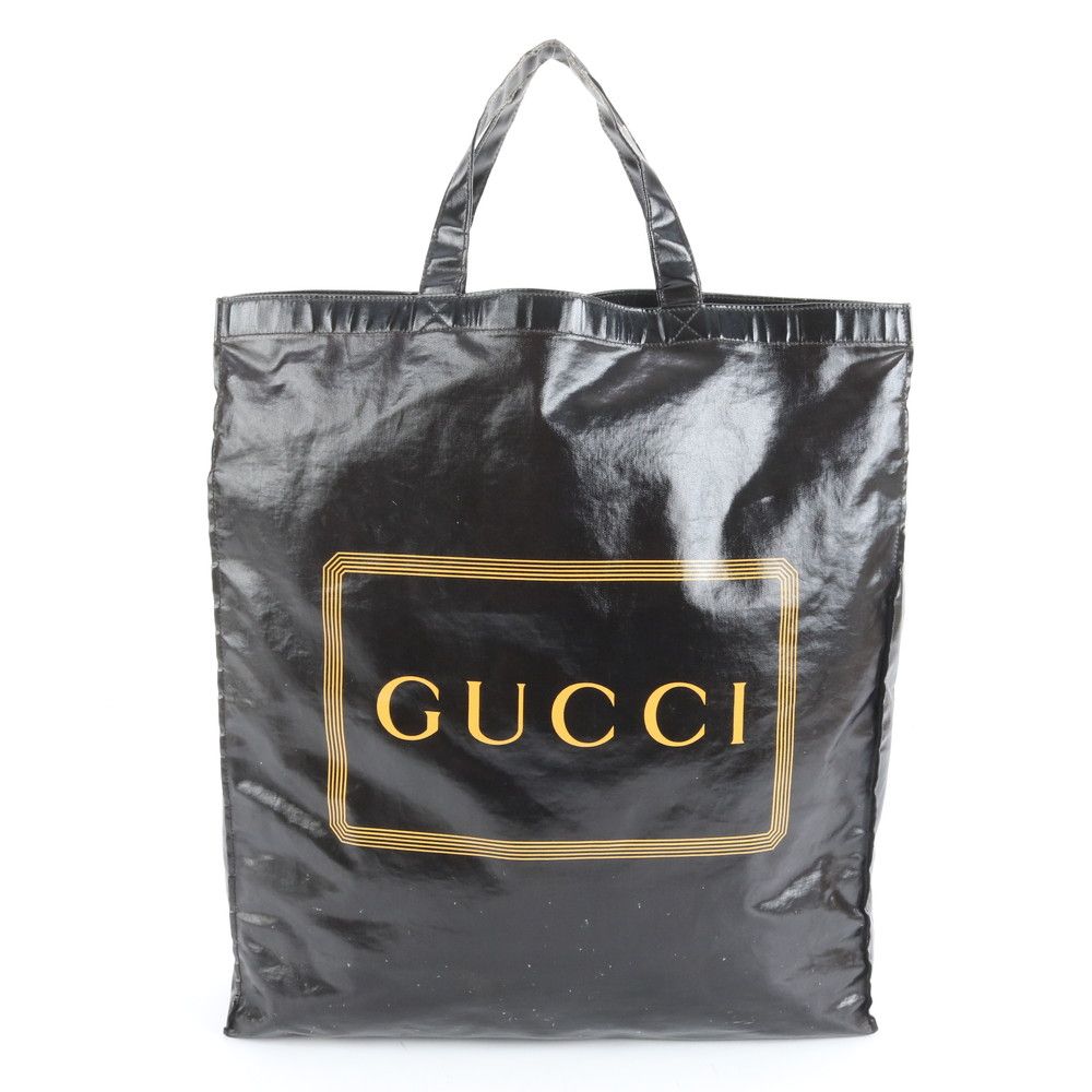 美品 グッチ ロゴ プリント 575140 トート バッグ ショルダー ビジネス