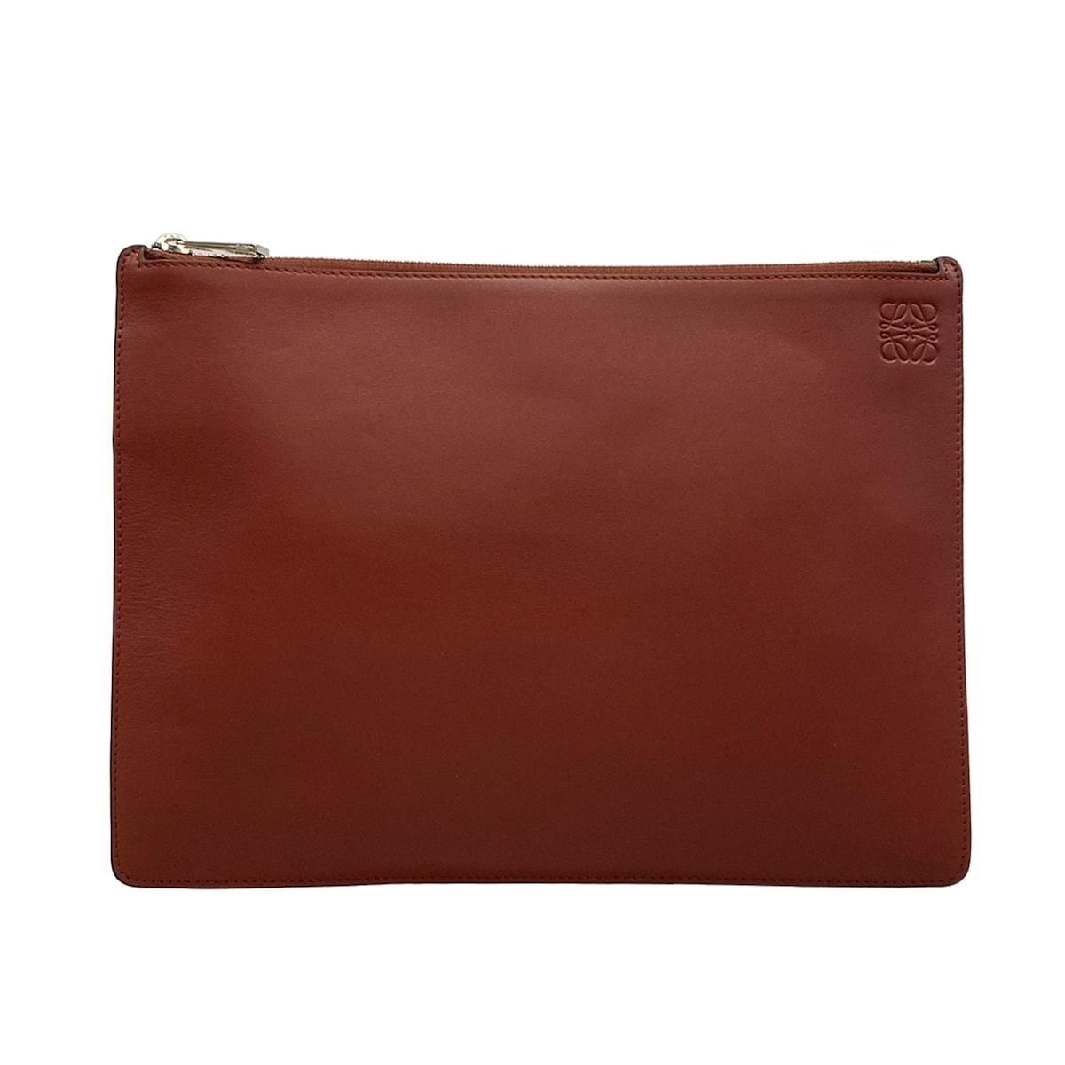 LOEWE(ロエベ) 節約 クラッチバッグ - レッド×ブルー アナグラム