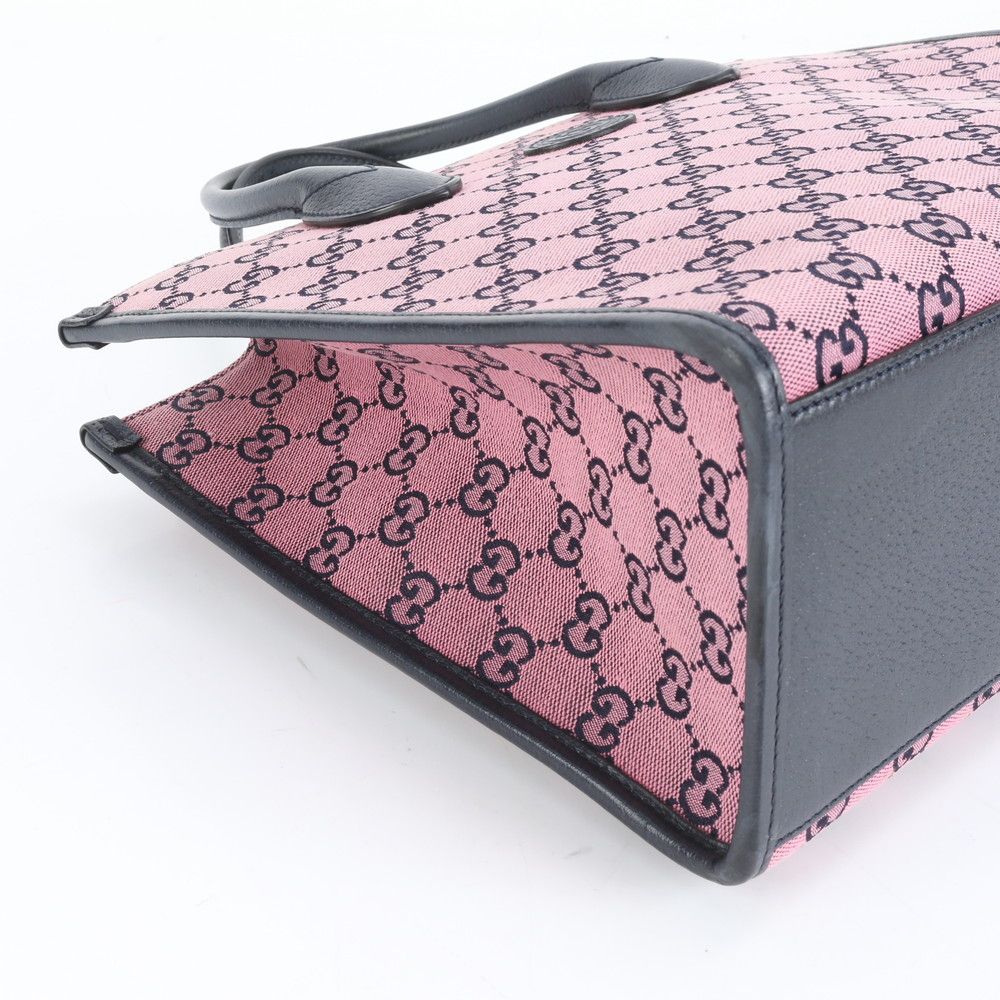 極美品 グッチ GG キャンバス 659983 レザー トート バッグ 肩掛け