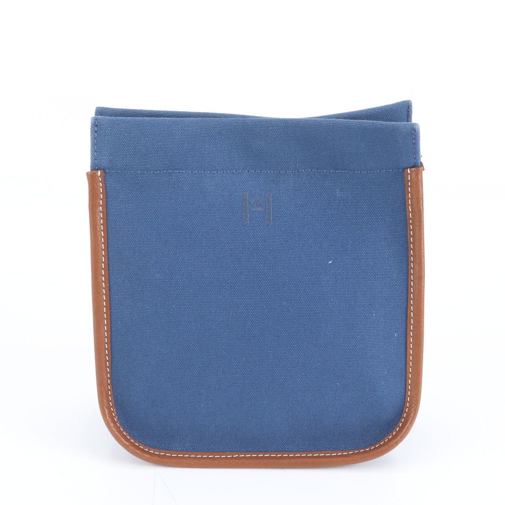 エルメス カマイユ レザー ポーチ セカンド クラッチ バッグ シルバー 金具 ブラウン レディース ERR DB 33-4