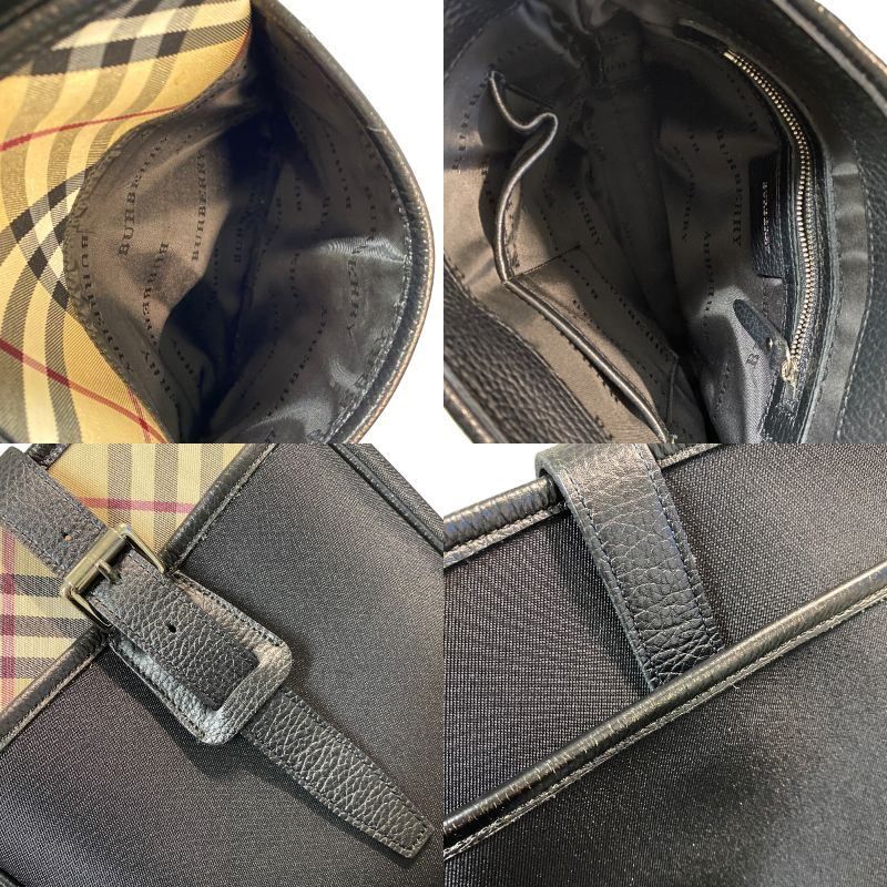  品 バーバリー レザー ノバチェック 黒 メンズ ショルダーバッグ 本体のみ メッセンジャーバッグ ショルダーバッグ