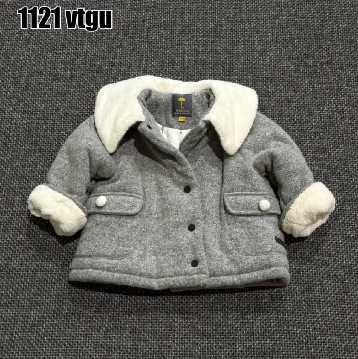 Moumoln 子供用 グレー コート