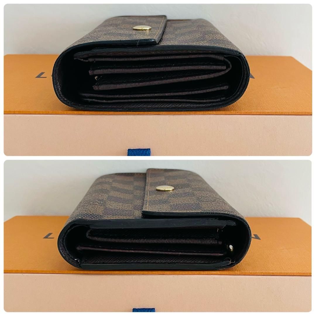 美品 ルイヴィトン ポルトフォイユ アレクサンドラ ダミエ 折り財布