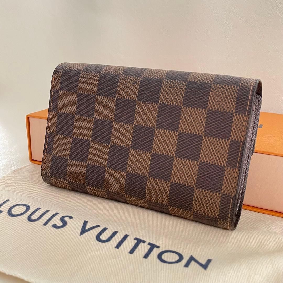 美品 ルイヴィトン ポルトフォイユ アレクサンドラ ダミエ 折り財布