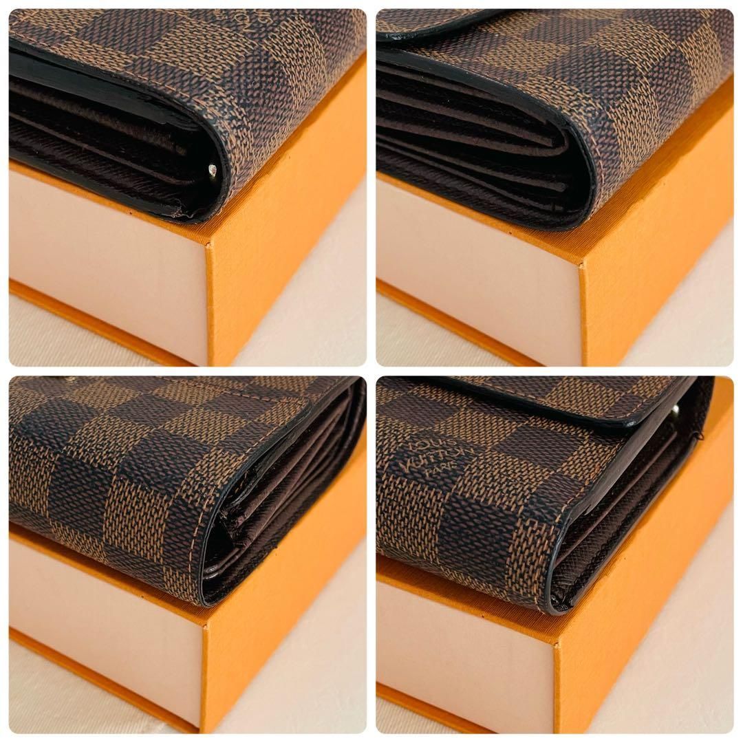美品 ルイヴィトン ポルトフォイユ アレクサンドラ ダミエ 折り財布