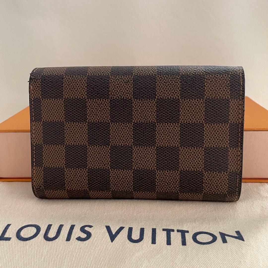 美品 ルイヴィトン ポルトフォイユ アレクサンドラ ダミエ 折り財布