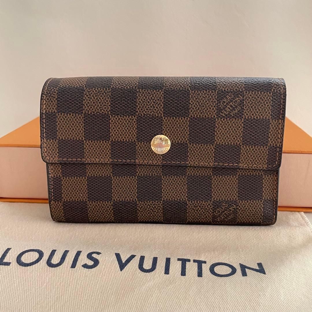 美品 ルイヴィトン ポルトフォイユ アレクサンドラ ダミエ 折り財布