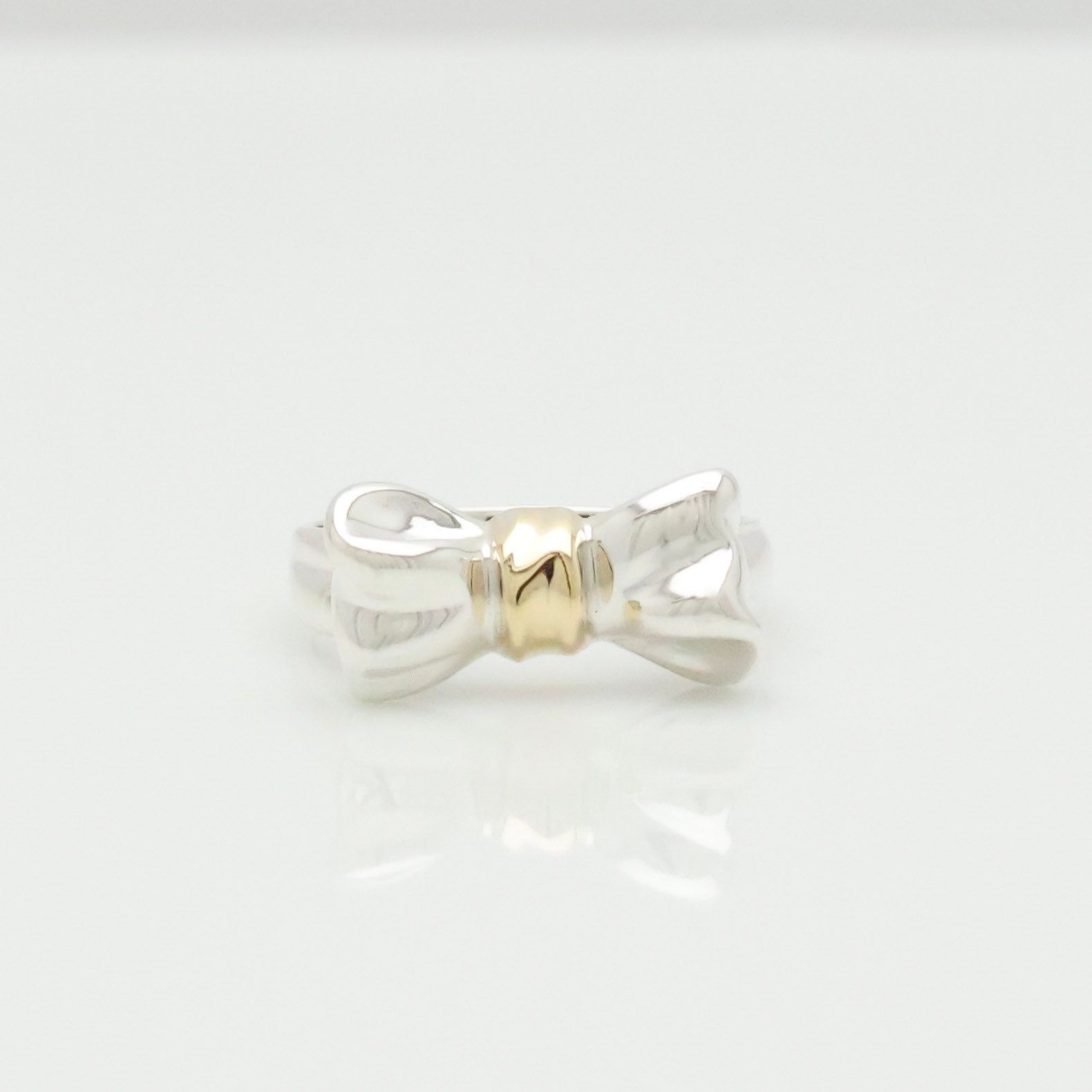 美品】ティファニー TIFFANY＆Co. リボン コンビ リング 10号 AG925