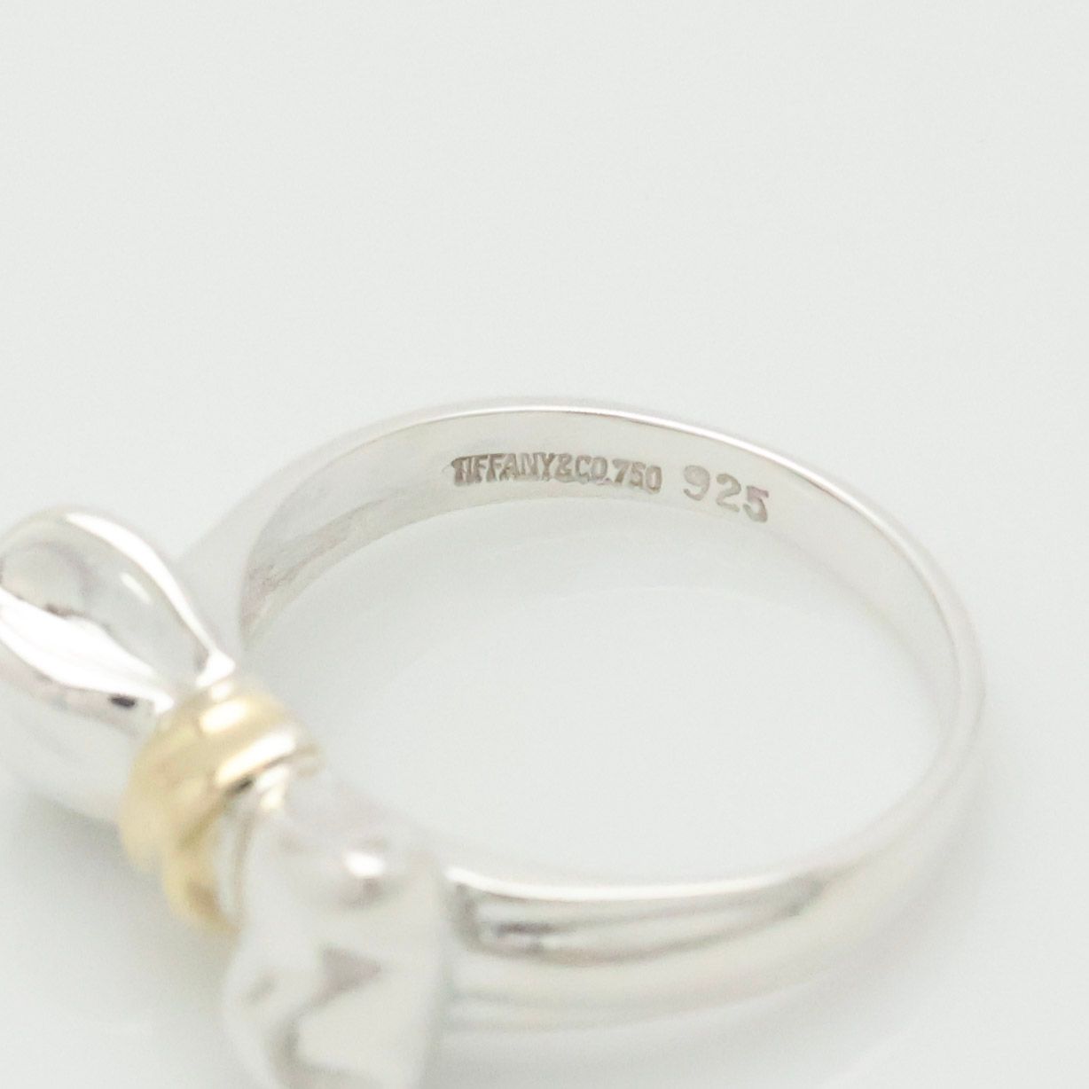 美品】ティファニー TIFFANY＆Co. リボン コンビ リング 10号 AG925