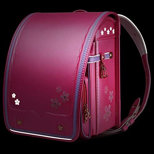 ランドセル女の子用 小学生通学カバン リュクス サクラモデル ツヤあり パール生地 ローズゴールドメッキ金具 ワンタッチロック キラキラ 360度反射機能 ギフトパッケージ 豪華 b 020 eb 87