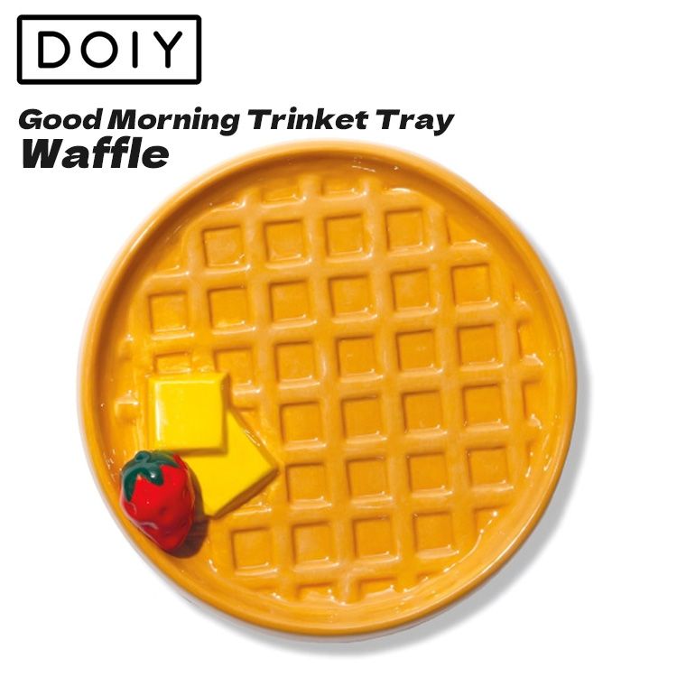 トレー DOIY ドーイ グッドモーニング トリンケット トレイ ワッフル 陶器製 ジュエリーケース トレイ お皿 かわいい おしゃれ  