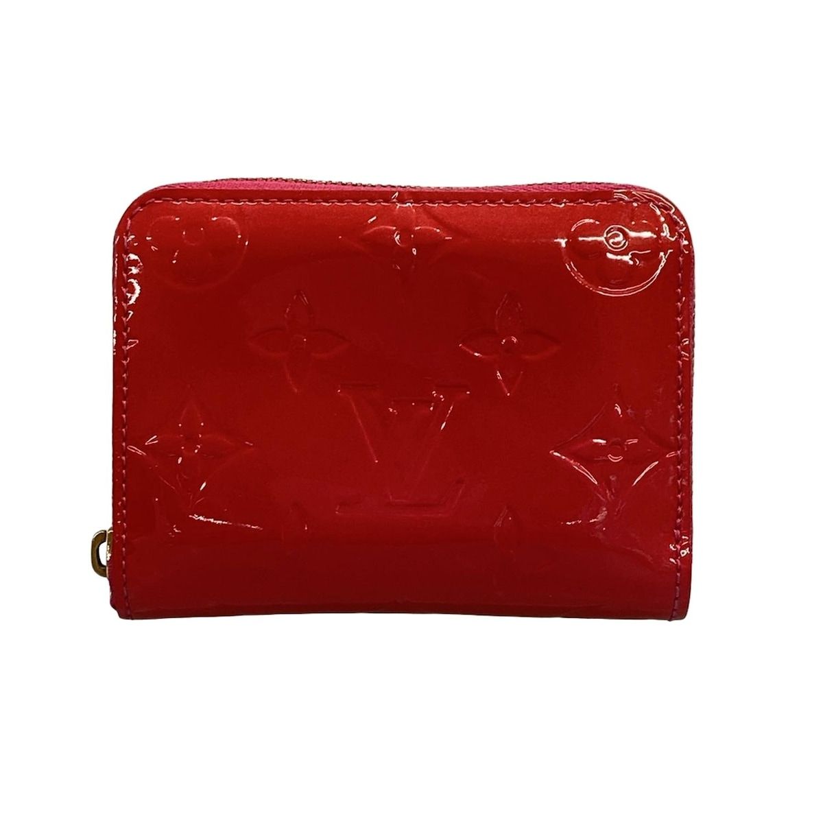 Louis Vuitton 赤 レザー コインケース　ヴェルニジッピー LOUIS VUITTON(ルイヴィトン) コインケース モノグラムヴェルニ