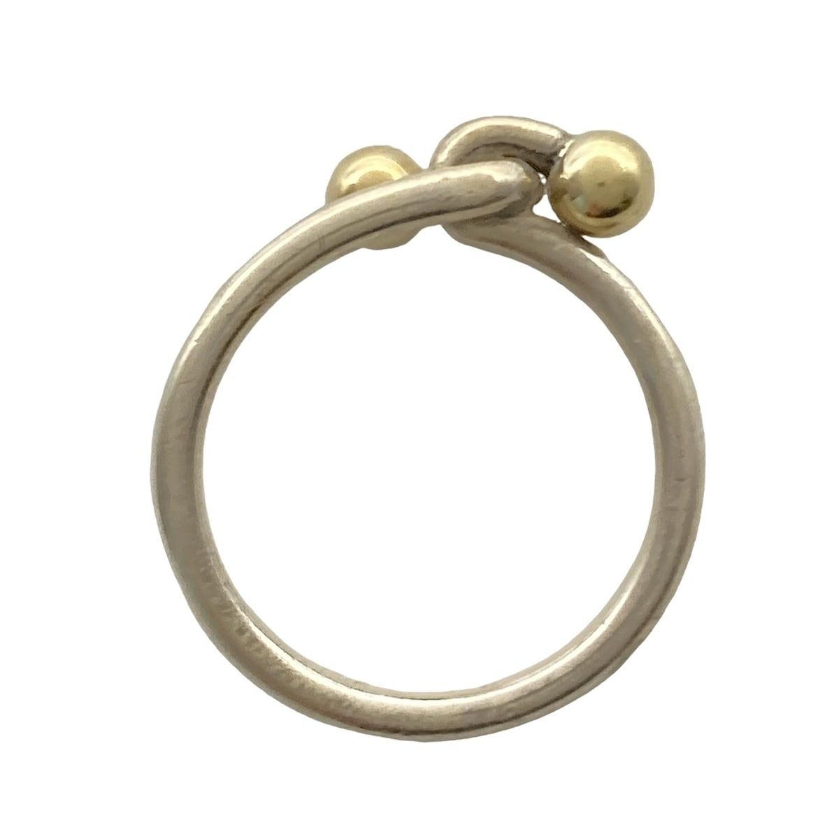 TIFFANY&Co.(ティファニー) リング美品 ラブノット シルバー×K18YG