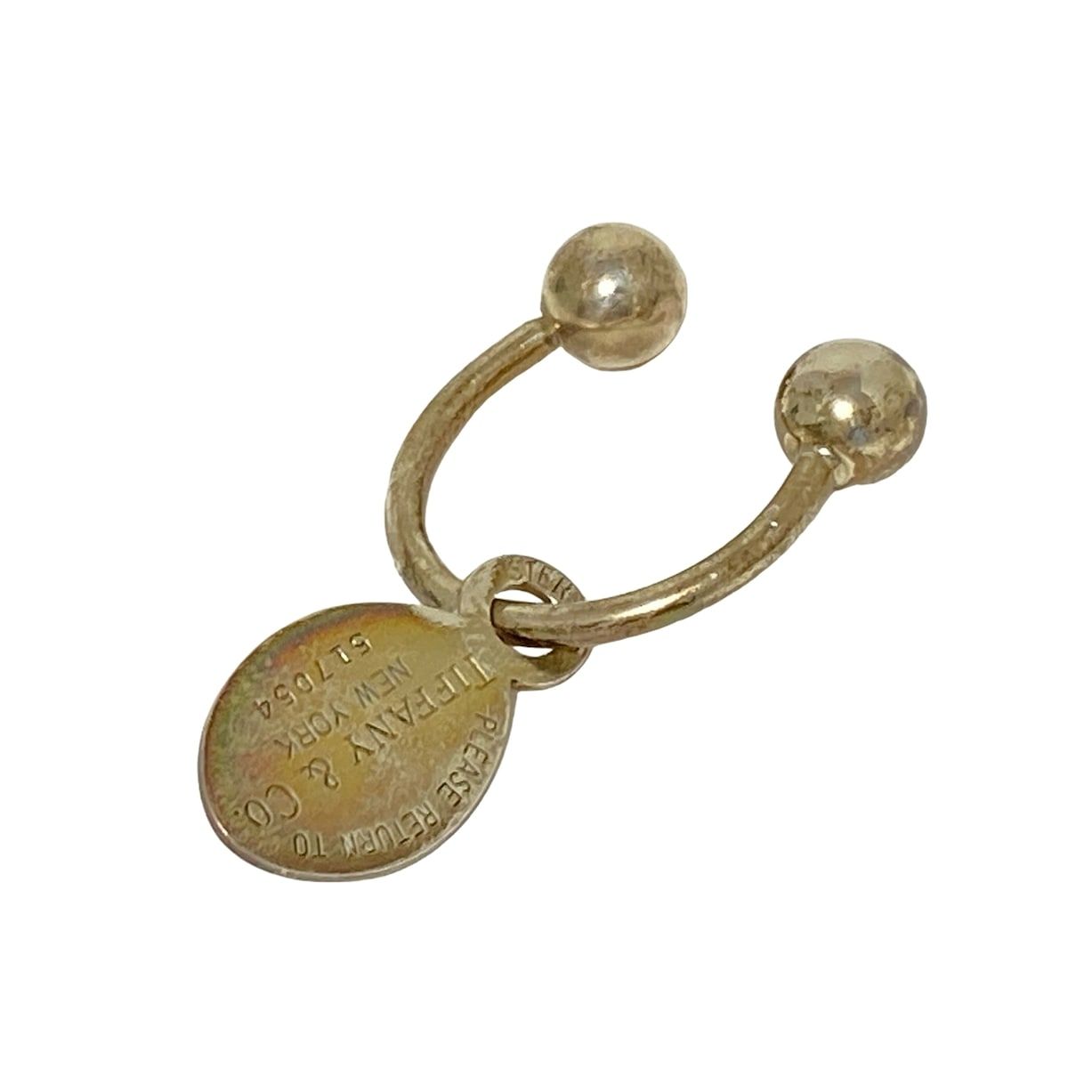 TIFFANY Co ティファニー キーホルダー チャーム リターントゥオーバル シルバー キーリング
