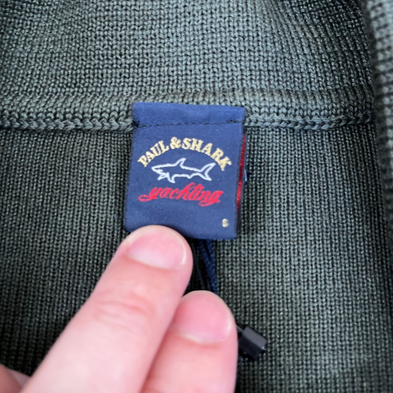 タグ付き】ポール＆シャーク ダブルブレストカーディガン(カーキ/S