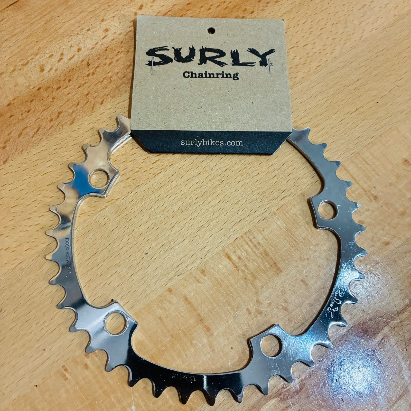 SURLY Stainless Steel Chainring 5 Arm チェーンリング 40 T ステンレス PCD 130 H 高耐久 シングルスピード サーリー