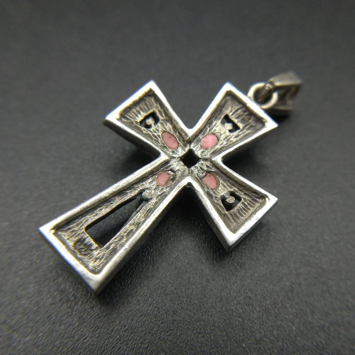 マーカサイト クロス 925 シルバー ヴィンテージ チャーム ペンダント