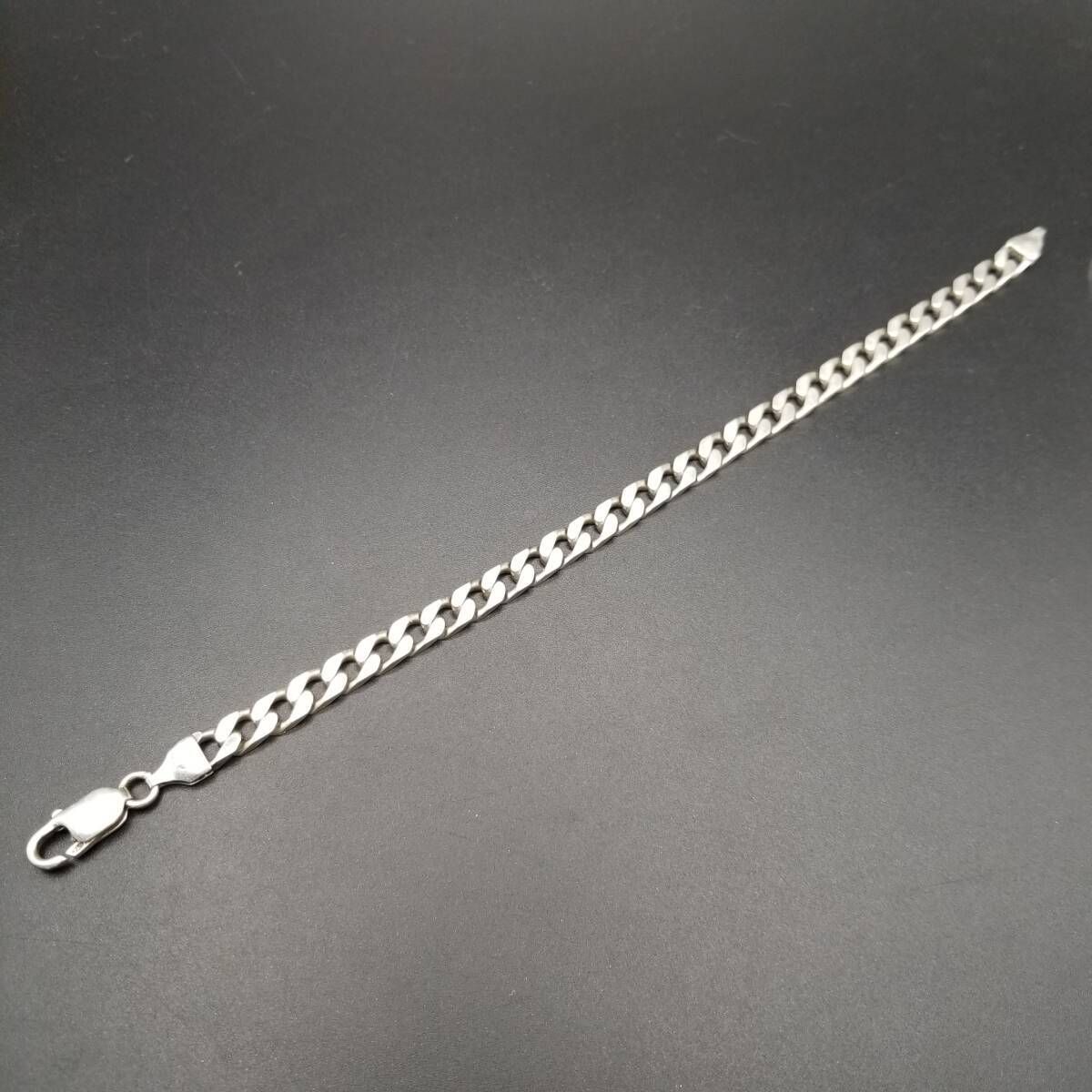 シンプル 喜平チェーン 925 シルバー ヴィンテージ ブレスレット 銀 英国 イタリア製 シンプル 喜平チェーン 925 シルバー ヴィンテージ