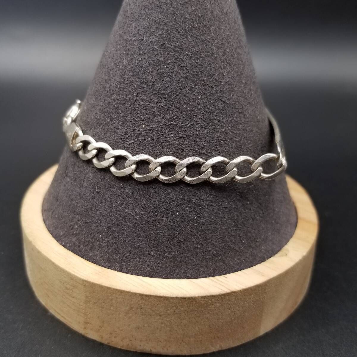 イタリア製 ヴィンテージ IDタグ 細幅 長方形プレート 925 シルバー