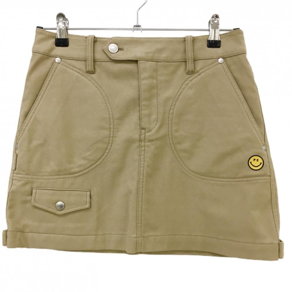 美品】パーリーゲイツ スカート ライトブラウン ニコちゃん 裏起毛