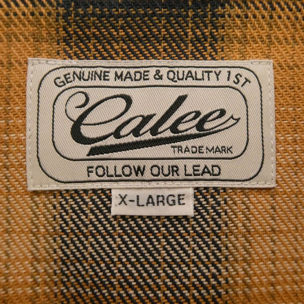 CALEE キャリー CL-25AW031 OMBRE CHECK WESTERN L/S SH オンブレー