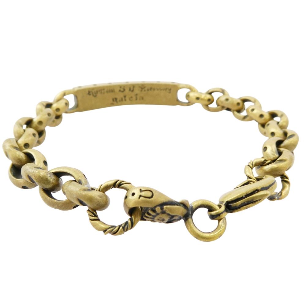 GALCIA ガルシア ブラス シルバーコンビ プレート IDブレスレット