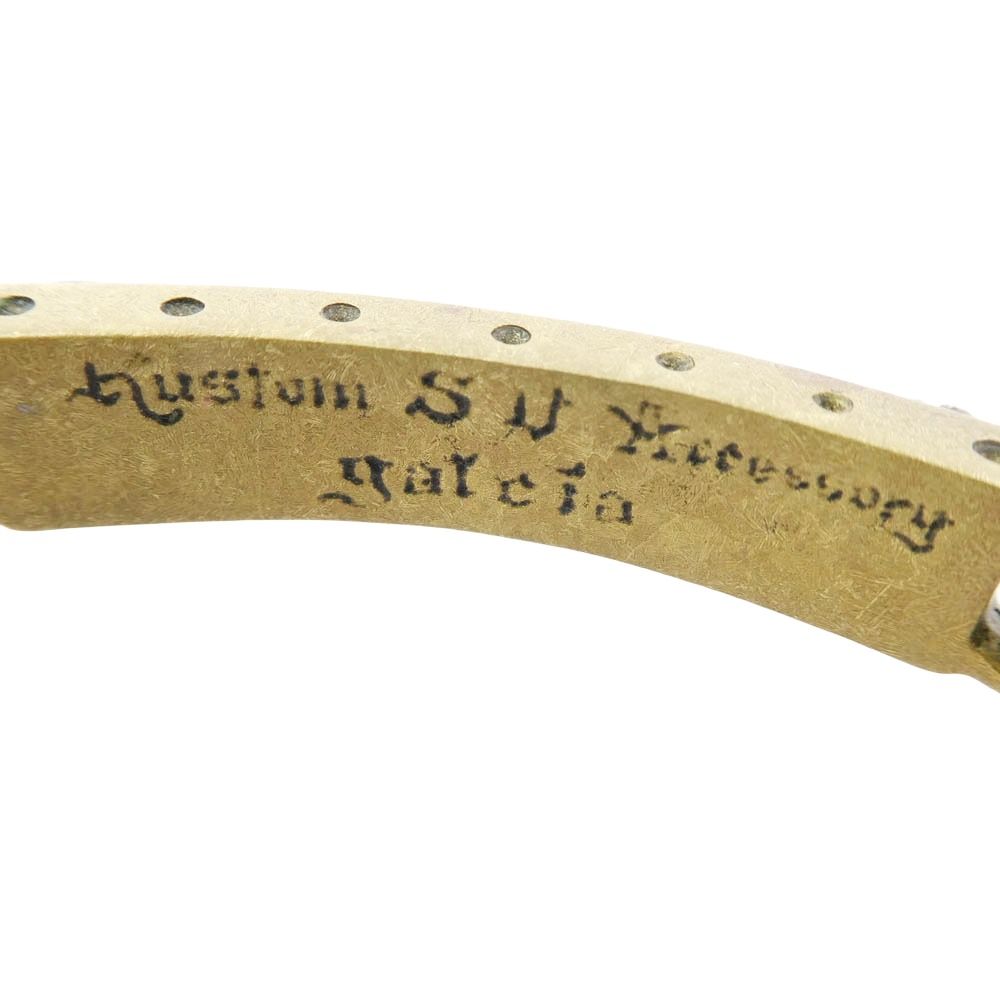 GALCIA ガルシア ブラス シルバーコンビ プレート IDブレスレット