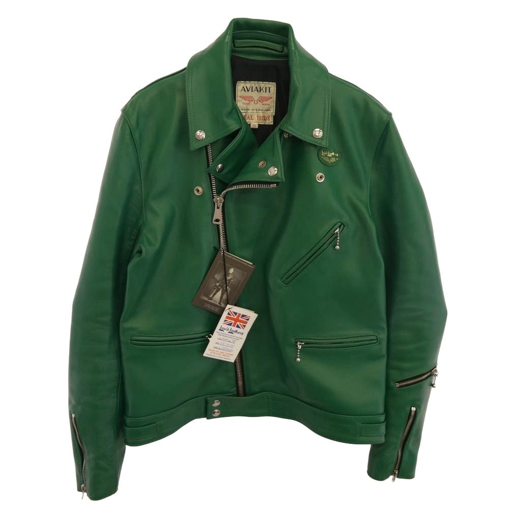 Lewis Leathers ルイスレザー 英国製 441 T CYCLONE TIGHT FIT サイクロン ホースハイド ライダース ジャケット グリーン グリーン系 38