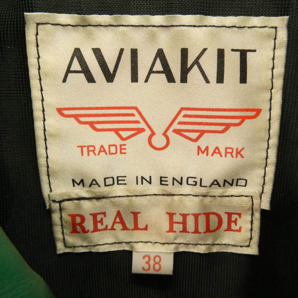  Lewis Leathers ルイスレザー 英国製 441 T CYCLONE TIGHT FIT サイクロン ホースハイド ライダース ジャケット グリーン グリーン系 38 シングルライダース レザージャケット ライダース