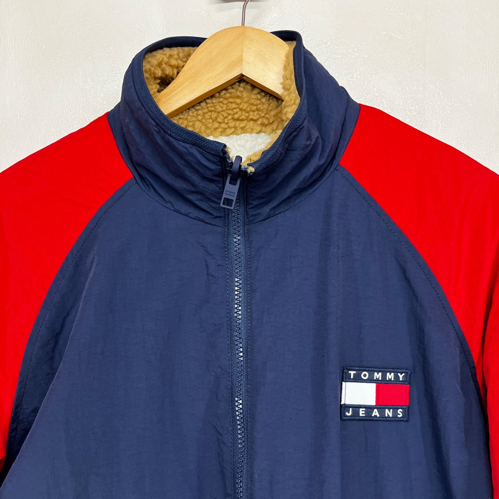 リバーシブル tommyジャケット トミージーンズ リバーシブルナイロン