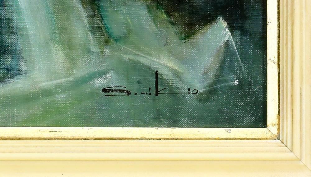 真作】【WISH】堺幹夫「賜 SALOME」油彩 20号 大作 ◇妖艶に微笑む美の