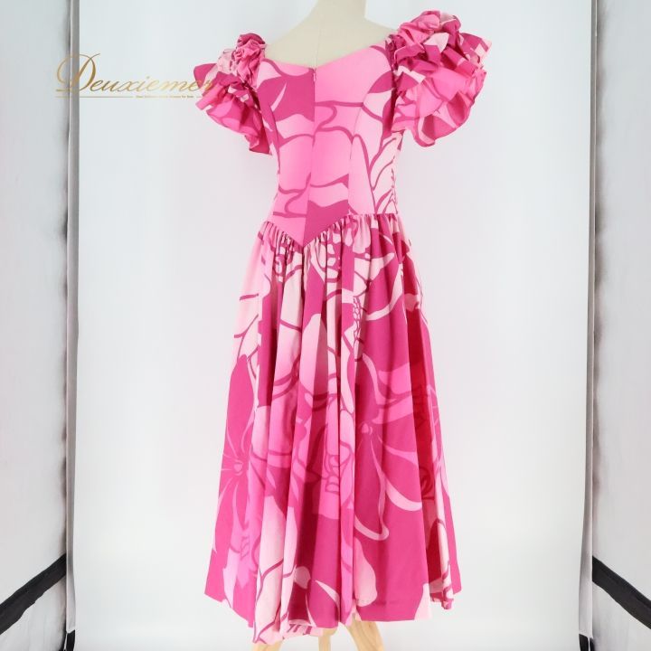 フラダンス 衣装 ワンピース ドレス CC Fashions ピンク系 ホワイト系