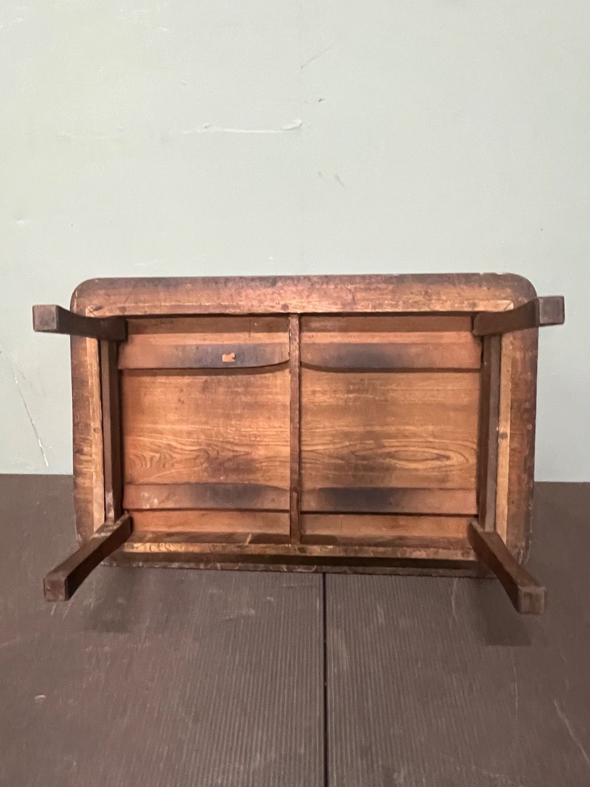 ☆ 昭和 レトロ 長方形 ちゃぶ台 折りたたみ 木製 当時物 古民家 古民