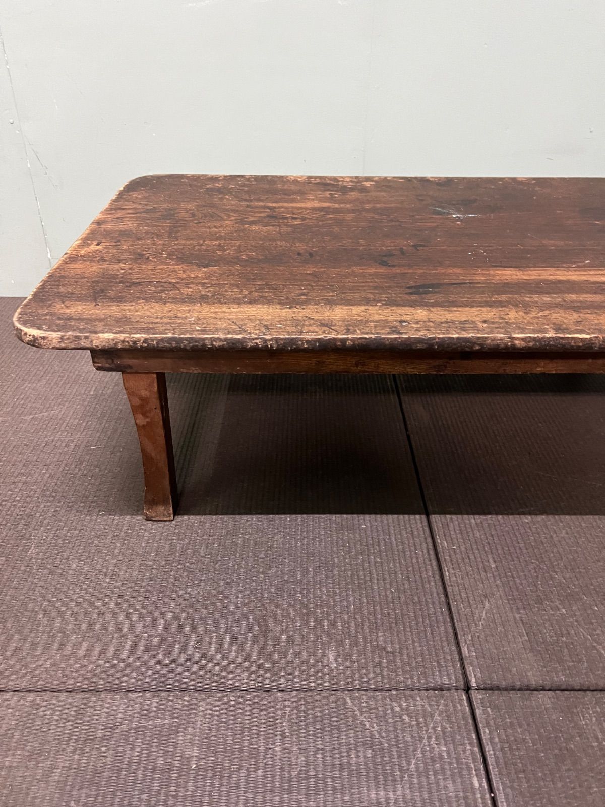 【昭和レトロ】木製ちゃぶ台　特大　折りたたみ ☆ 昭和 レトロ 長方形 ちゃぶ台 折りたたみ 木製 当時物 古民家 古民